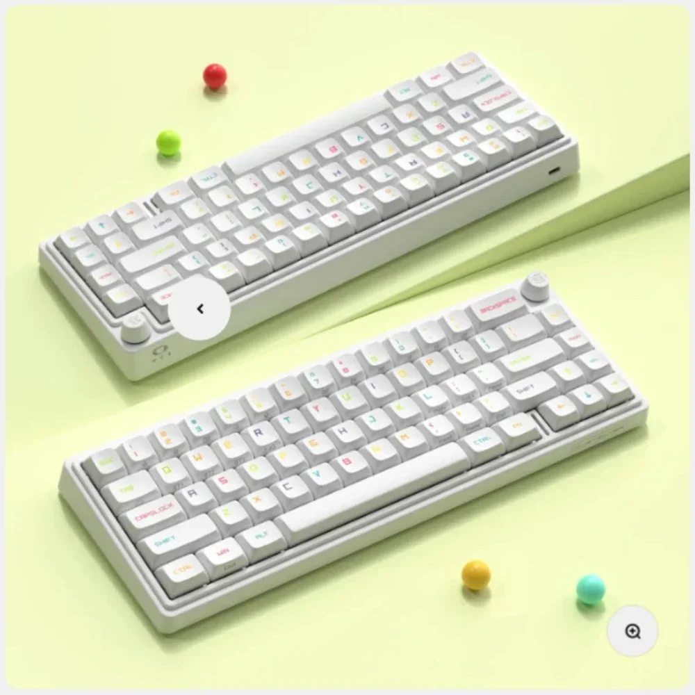 Dustsilver D66 Rainbow Sprinkles Wireless 65% layout Hot Swappable RGB Keyboard
